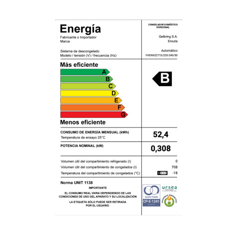 Freezer enxuta Horizontal 708 Litros Blanco