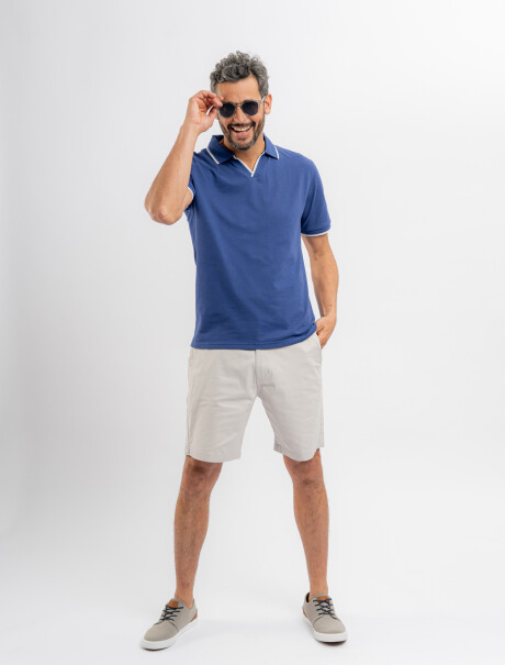 Remera m/c pique azul
