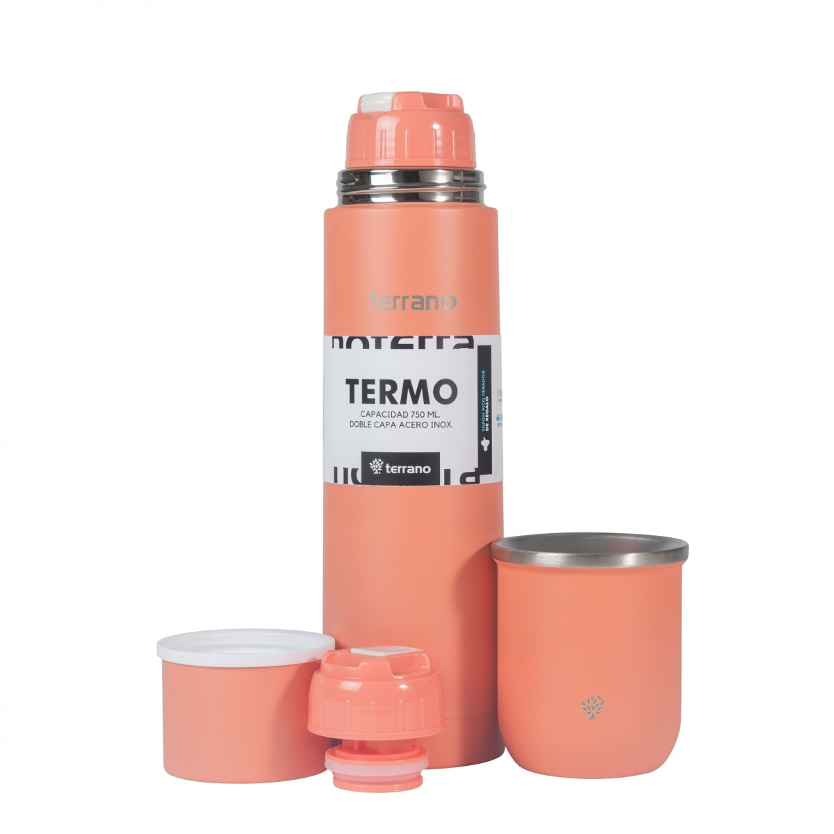 Kit Acero Bala - 750mL + Mate Sicilia - Coral 