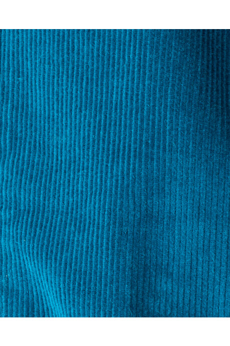 Set dos piezas, pantalón de pana azul y buzo de algodón, diseño fair isle Sin color