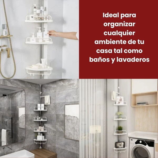 Estante Para Baño Mueble Esquinero Barral Organizador Ducha Toallero Imback HBA001 Estante Para Baño Mueble Esquinero Barral Organizador Ducha Toallero Imback HBA001