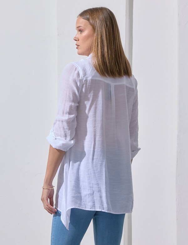 Camisa Larga BLANCO