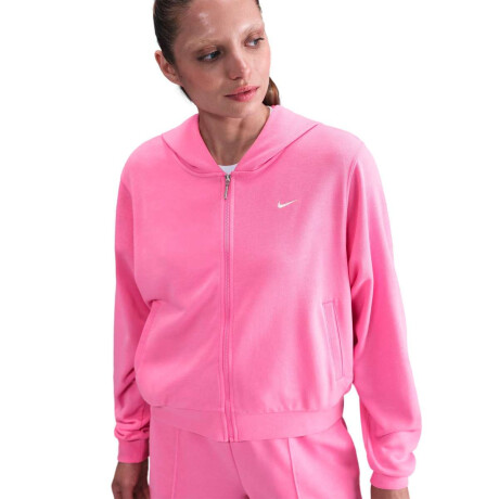 Abrigo Nike Sportswear Chill Terry Loose Full-Zip French Terry Hoodie de Mujer Rosado