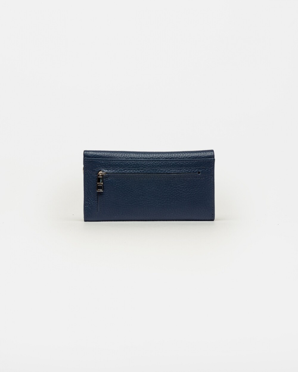 Billetera Katy en cuero graneado Marine Blue