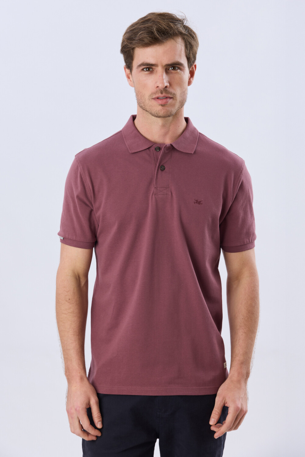 REMERA POLO LISA PIQUÉ Bordo