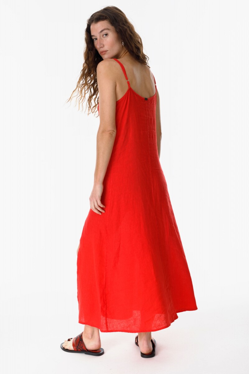 Vestido Oliva Rojo