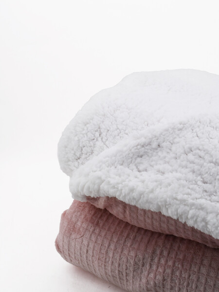 MANTA SHERPA LISA 1 PLAZA ROSADO