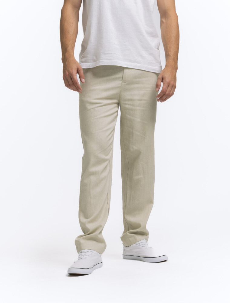 Pantalon Lino Nihau Beige
