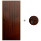 Puerta Desarmada Interior en MDF con Marco y Cerradura Lumax Marrón Teak Lisa Herraje Negro