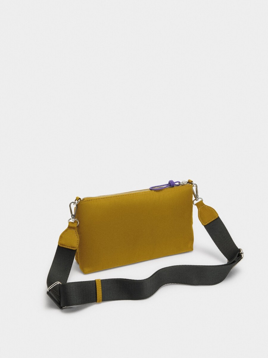 Bolso Bandolera De Nylon mostaza