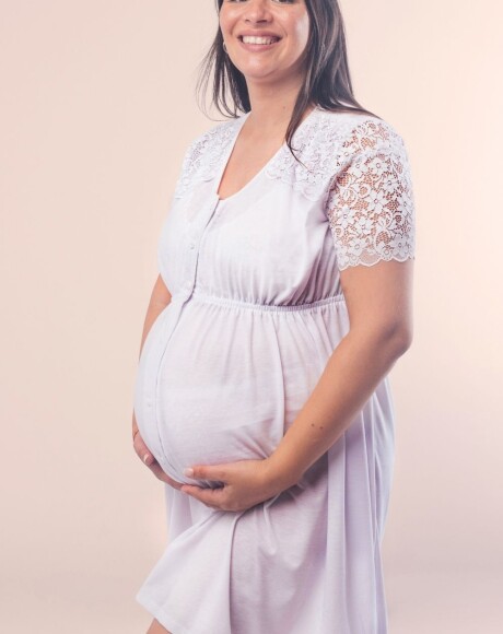 Camisón Maternal Micaela Crudo