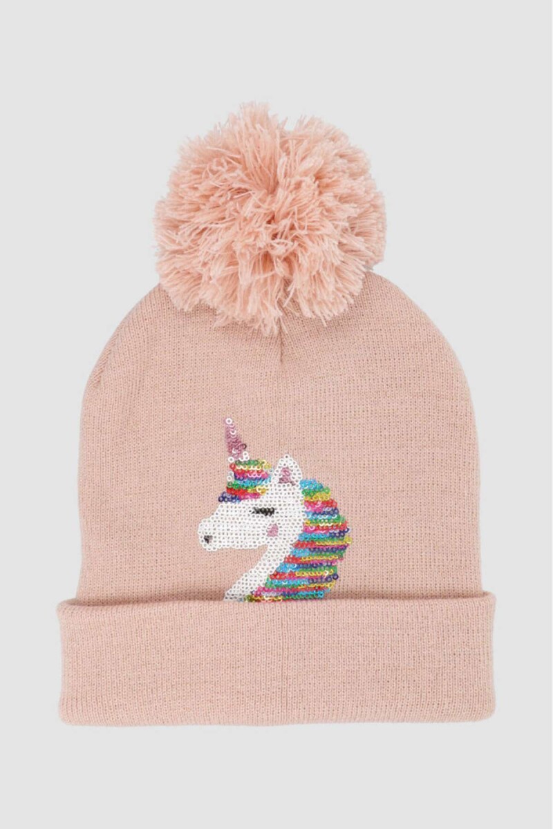 Gorro unicornio infantil - Rosado 