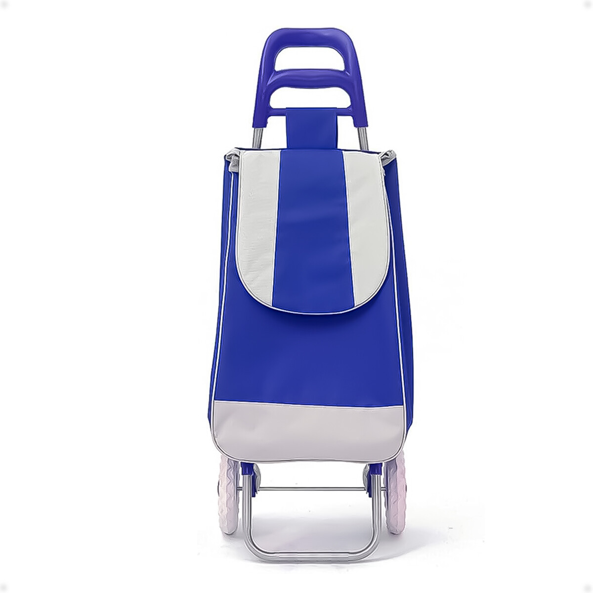 Carrito de Compras con Bolso para Feria - Azul 