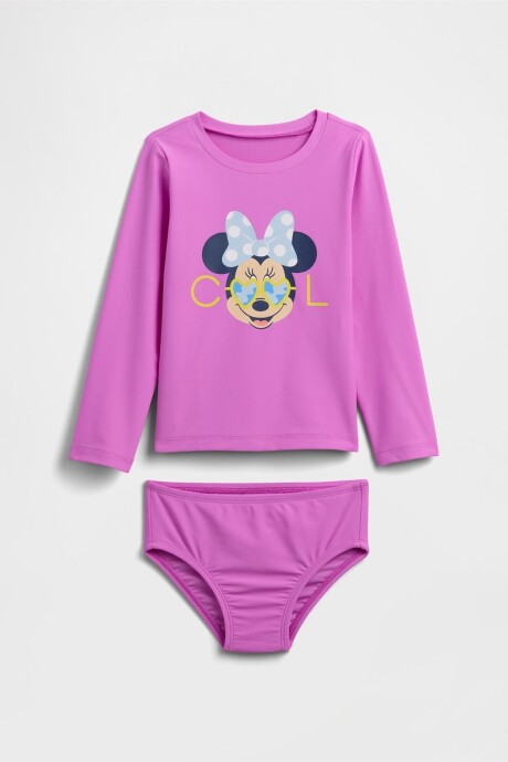 Traje De Baño Toddler Niña Neon Pink Glow