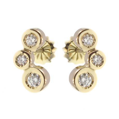 caravanas Carla en oro amarillo 18k con brillantes caravanas Carla en oro amarillo 18k con brillantes