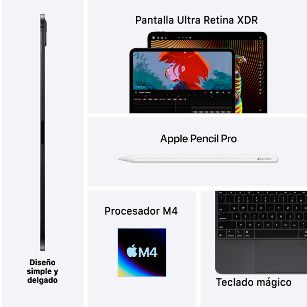 Ipad Pro M4 11" 8/512 Gb APPLE IPAD PRO M4 5TH 11" 512 NEGRO DF