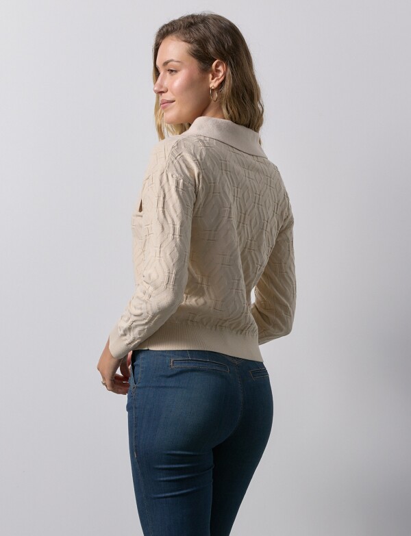 Cardigan Jacquard BEIGE