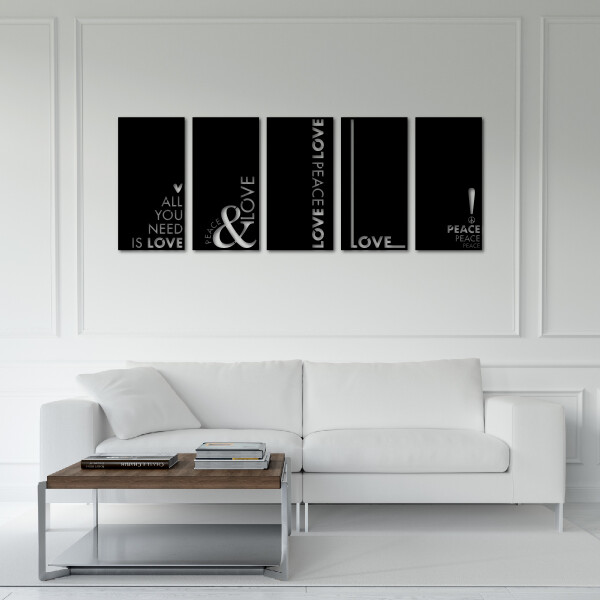 Set x5 Cuadros Calados Modernos Living Decorativo Tipo de Amor Frases Madera MDF Imback Color Negro Set x5 Cuadros Calados Modernos Living Decorativo Tipo de Amor Frases Madera MDF Imback Color Negro