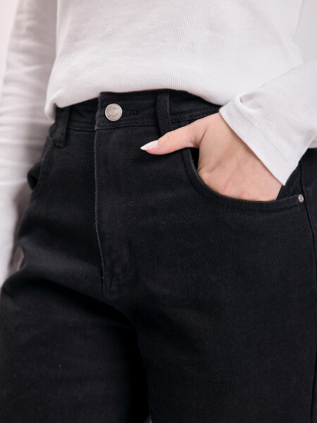 Pantalón jean carrot Negro