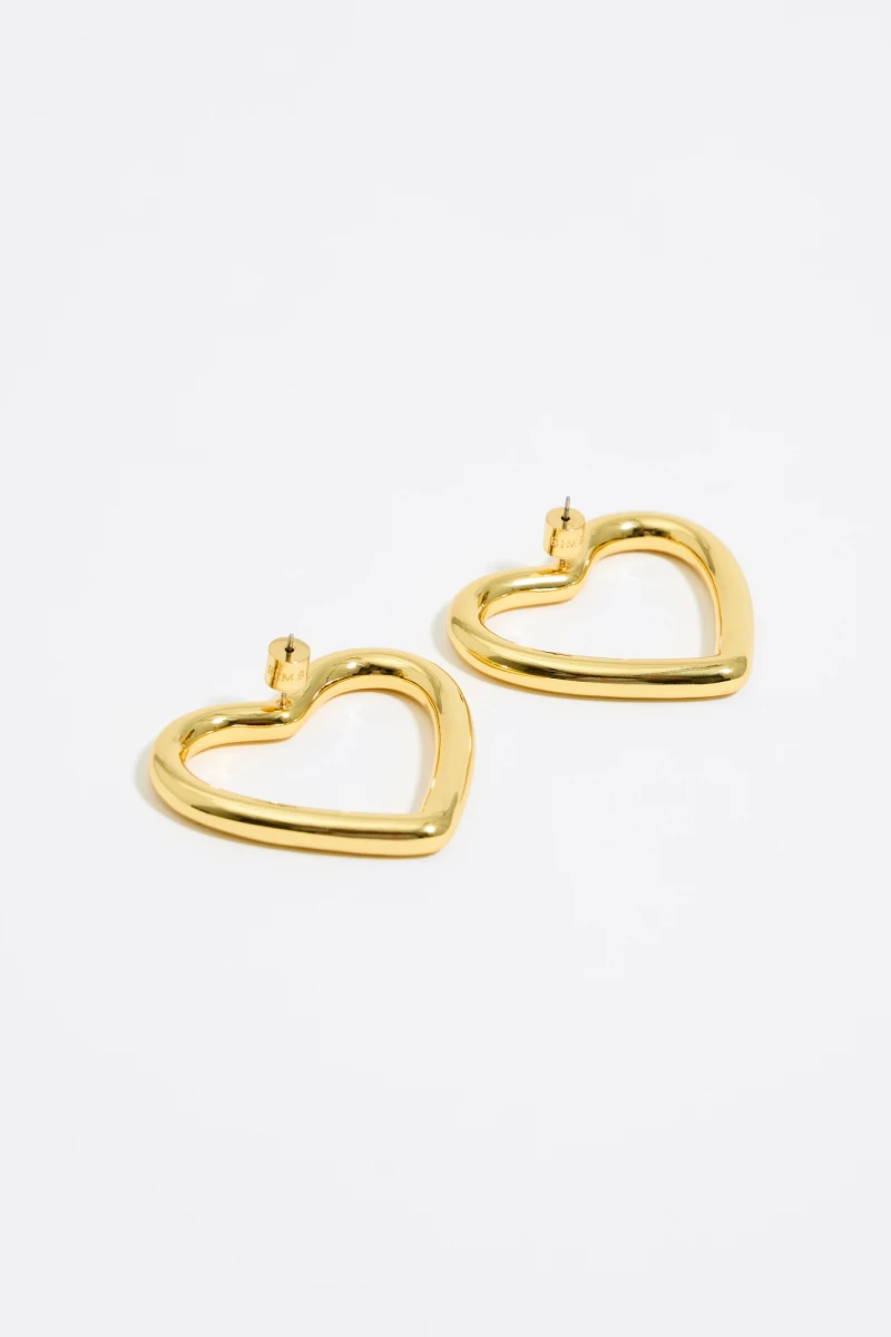 PENDIENTES CORAZÓN GRANDE Oro