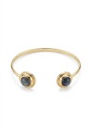 Pulsera rigida detalle dorado