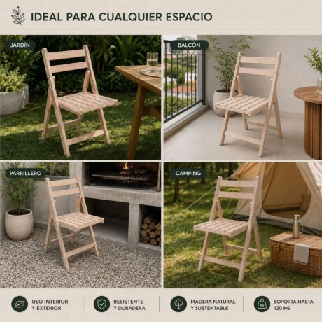 Silla Plegable Madera Eucaliptus Silla Plegable Madera Eucaliptus