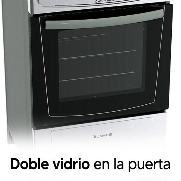 Cocina A Gas James C960v COCINA JAMES A GAS C690V INOX 7693