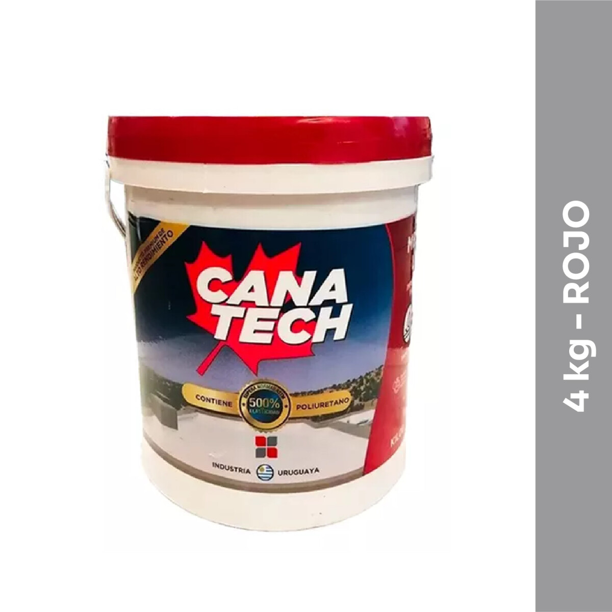 Impermeabilizante acrílico Canatech - 4 kg - Rojo 