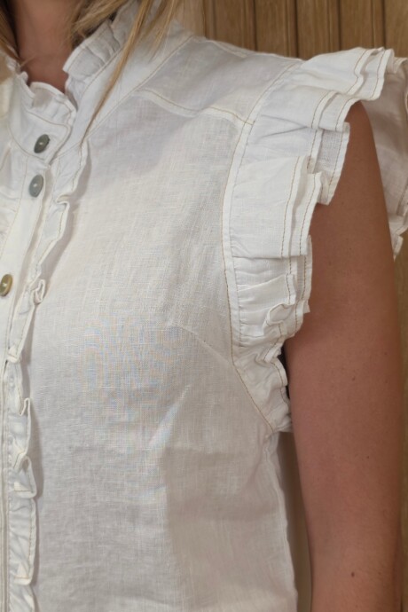 Musculosa Coco Puro Lino Blanco