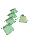 Pack x 100 - Bolsas organza 8x11 cm VERDE