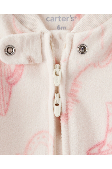 Pijama una pieza de micropolar, con pie, diseño vaquera Sin color