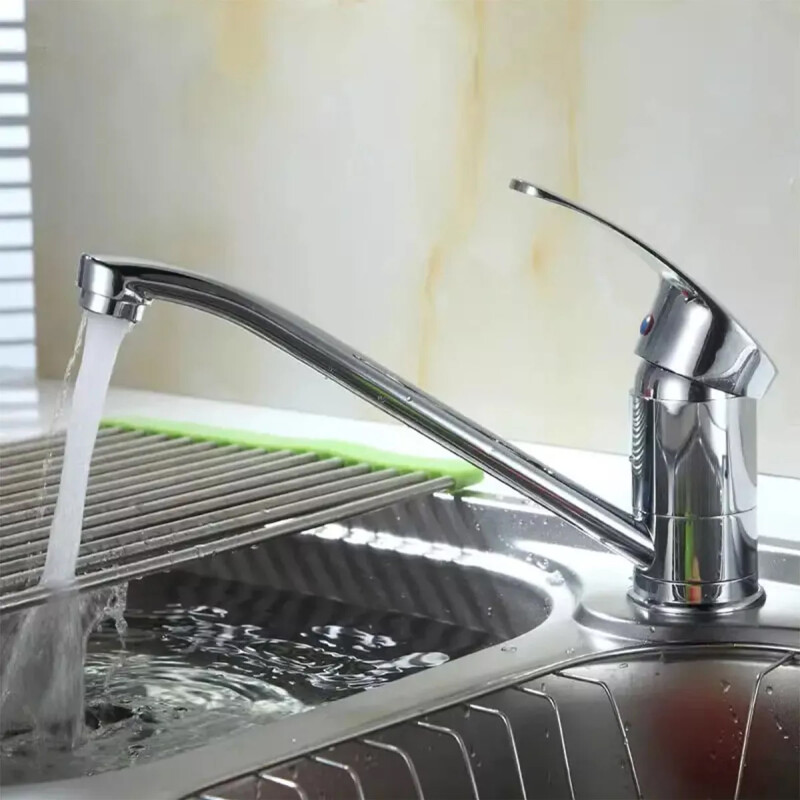 Monocomando mesada de cocina acero inox PLATEADO