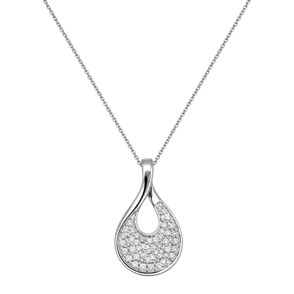 Dije gota irregular - Plata 925 - zirconias - CP4745 conpiedra