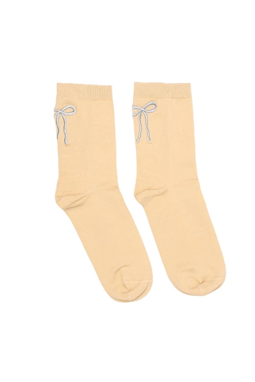 Medias Moña Beige
