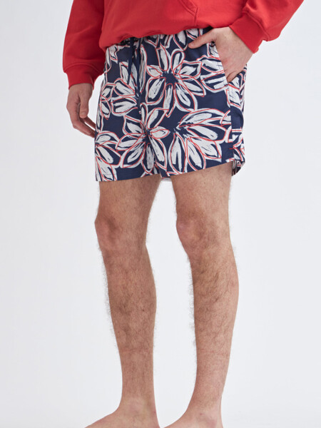 Short de baño Flores
