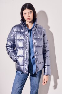 Campera Engomada Water Repellent Celeste