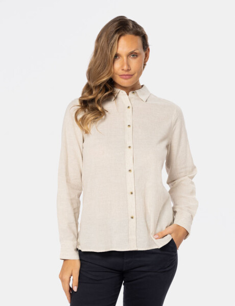 CAMISA DE LINO Beige