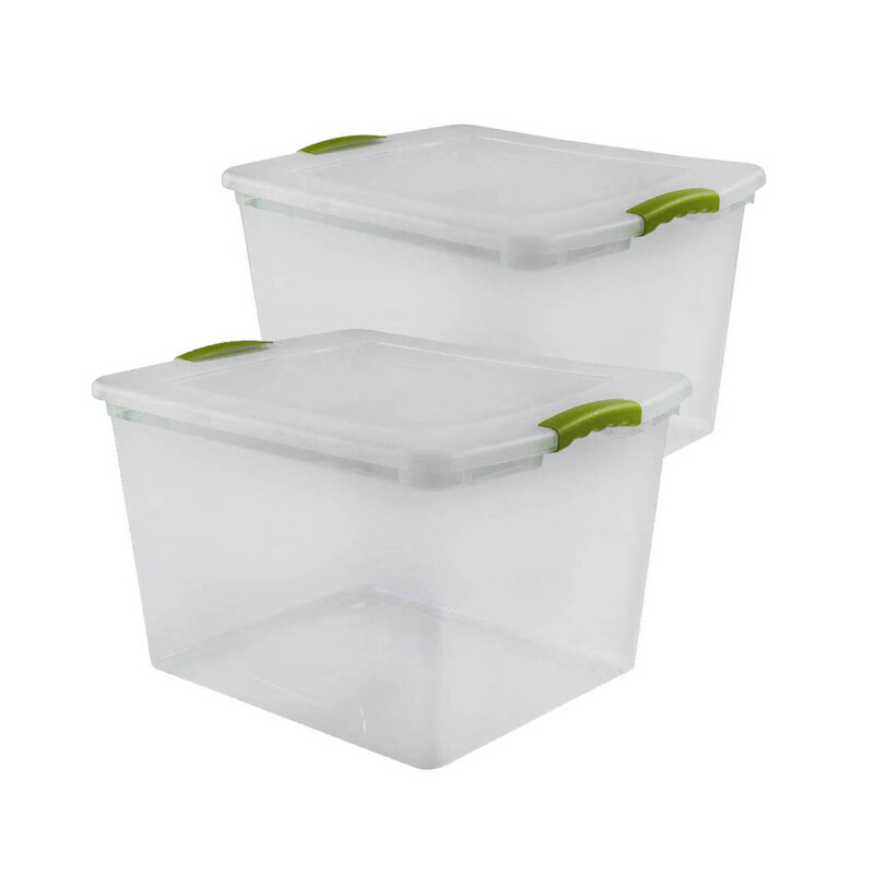 Set x2 Caja organizadora 45 lts Wenbox TRANSPARENTE