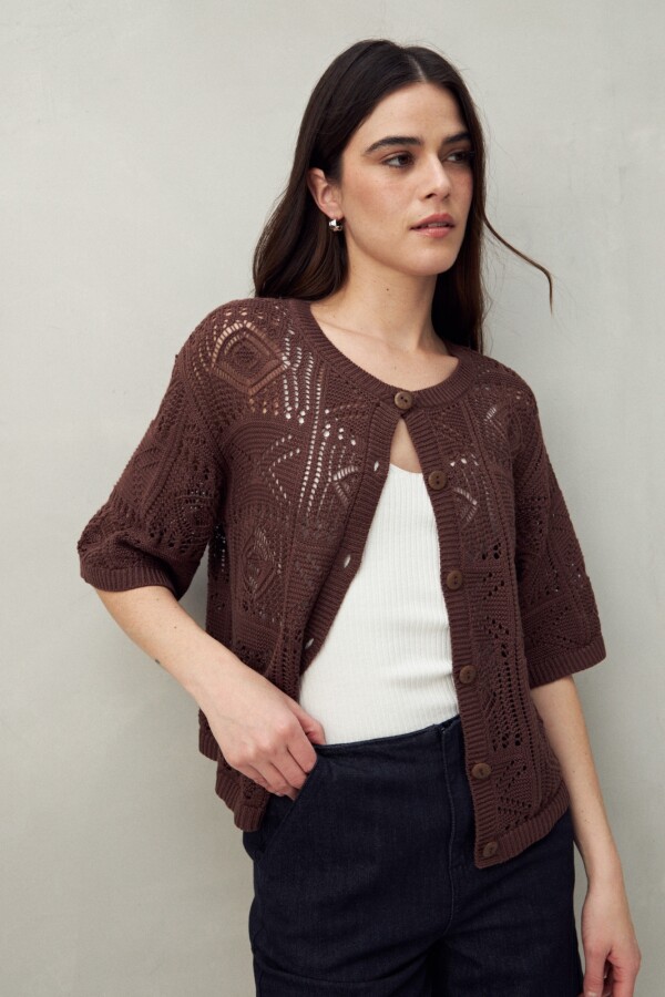 CARDIGAN EMMA Chocolate