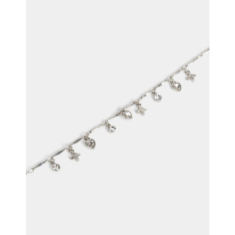 Collares Cortos De metal Plateado