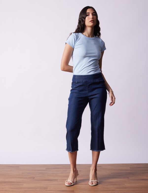 Capri Denim Flecos JEAN OSCURO