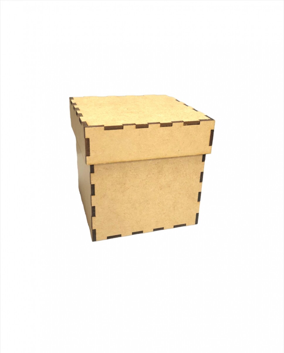 Caja con Tapa 10x10x10 cm en MDF 