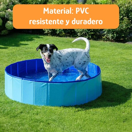 Piscina Plegable Chica P/Mascota 80x20cm Portátil Resistente Celeste