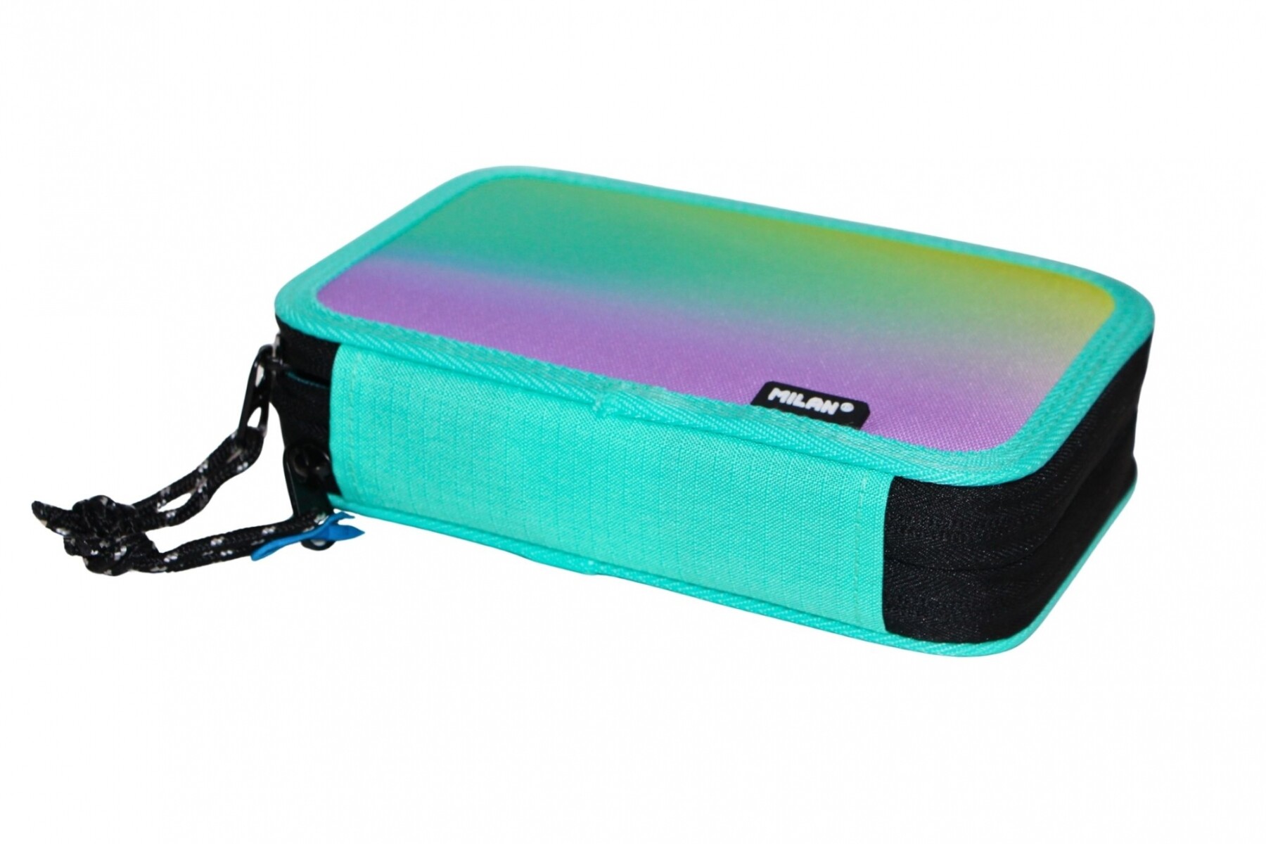 CARTUCHERA MILAN 2 PISOS COMPLETA DE UTILES SUNSET CELESTE 