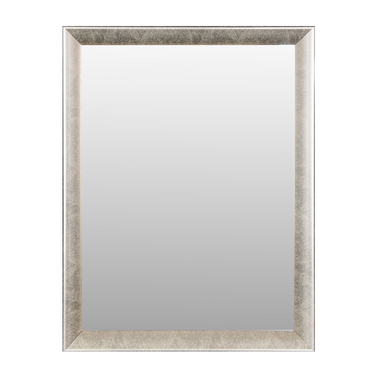 Espejo con marco ancho platinado 