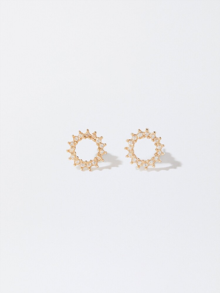Pendientes Dorados Con Circonitas dorado