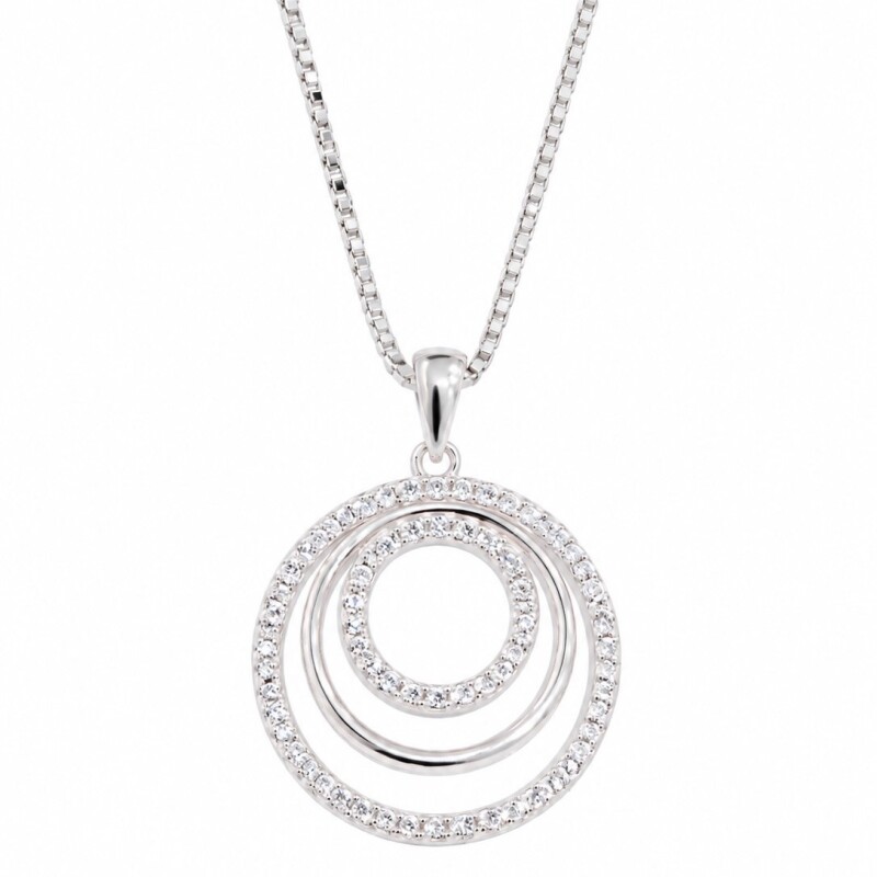 Cadena con colgante triple circulo Cadena con colgante triple circulo