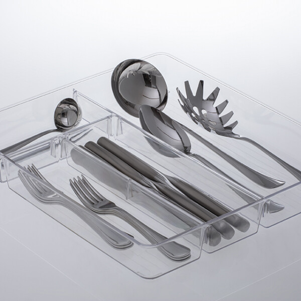 ORGANIZADOR DIAMOND CON DIVISORIAS 39X34X 5,5 CMS CRISTAL TRANSPARENTE