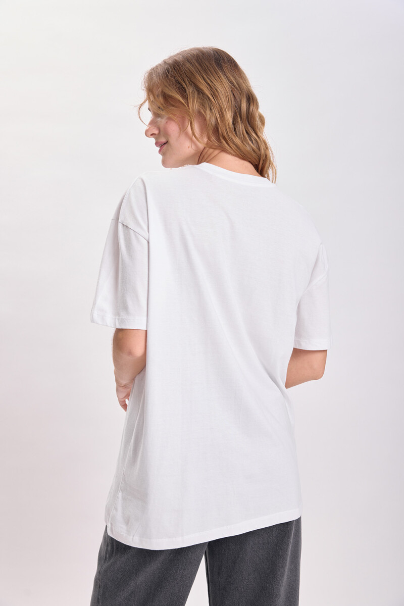Remera oversize estampa Blanco