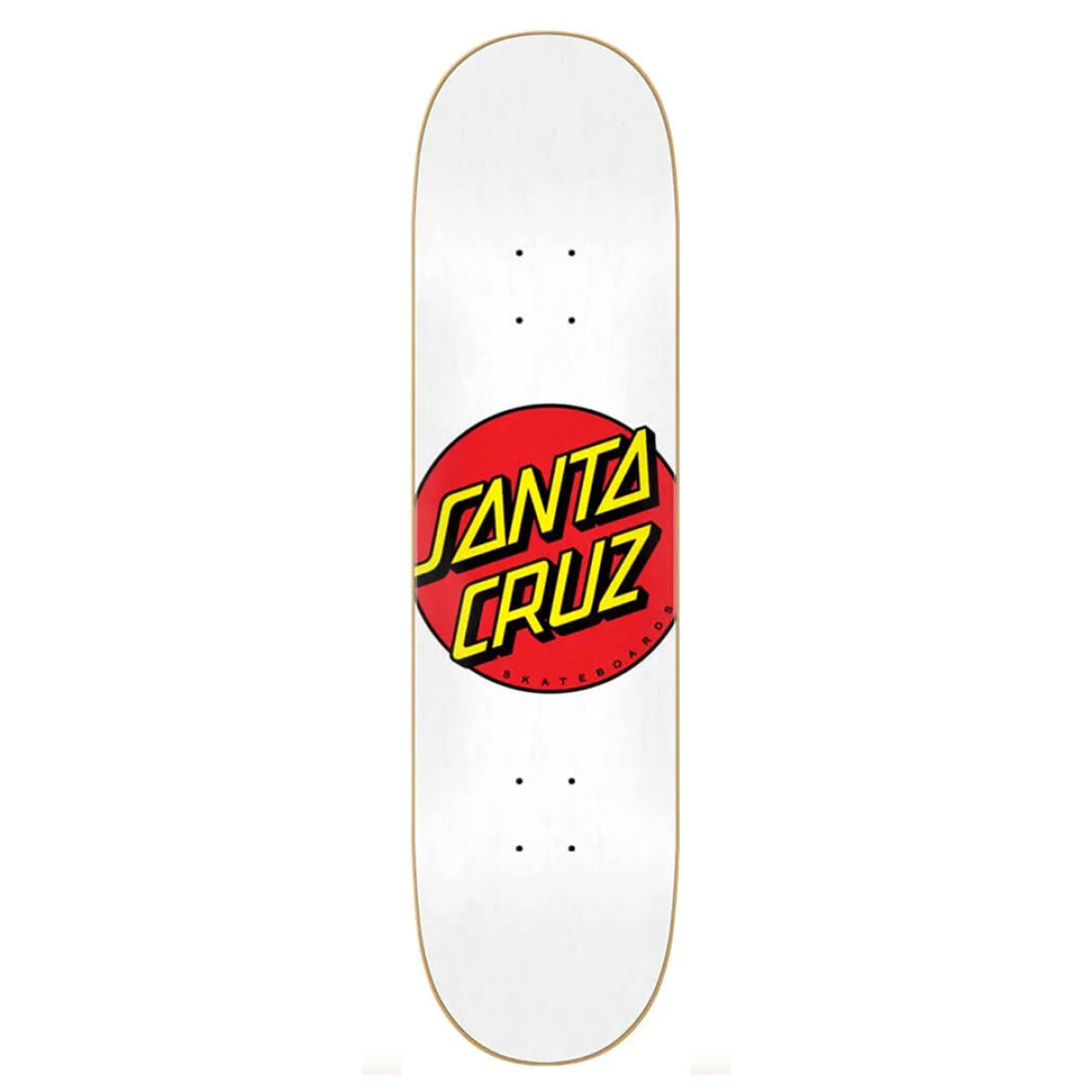 Deck Santa Cruz Classic Dot - 8.5¨ White (Sólo Tabla · Lija Incluída) 